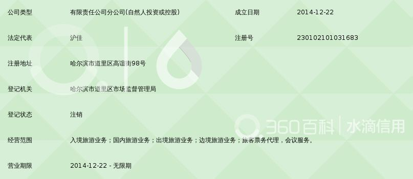 黑龙江海外旅游安佳分公司